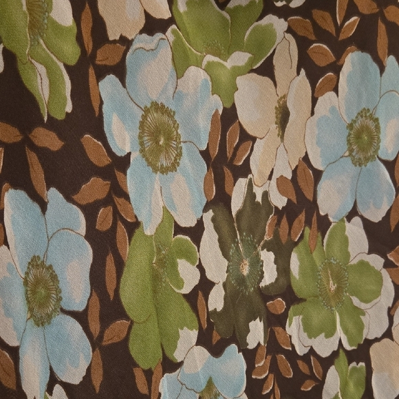 Allison Taylor Brown and Blue High-Low Midi Skirt Resort Wear XLg - Picture 5 of 6